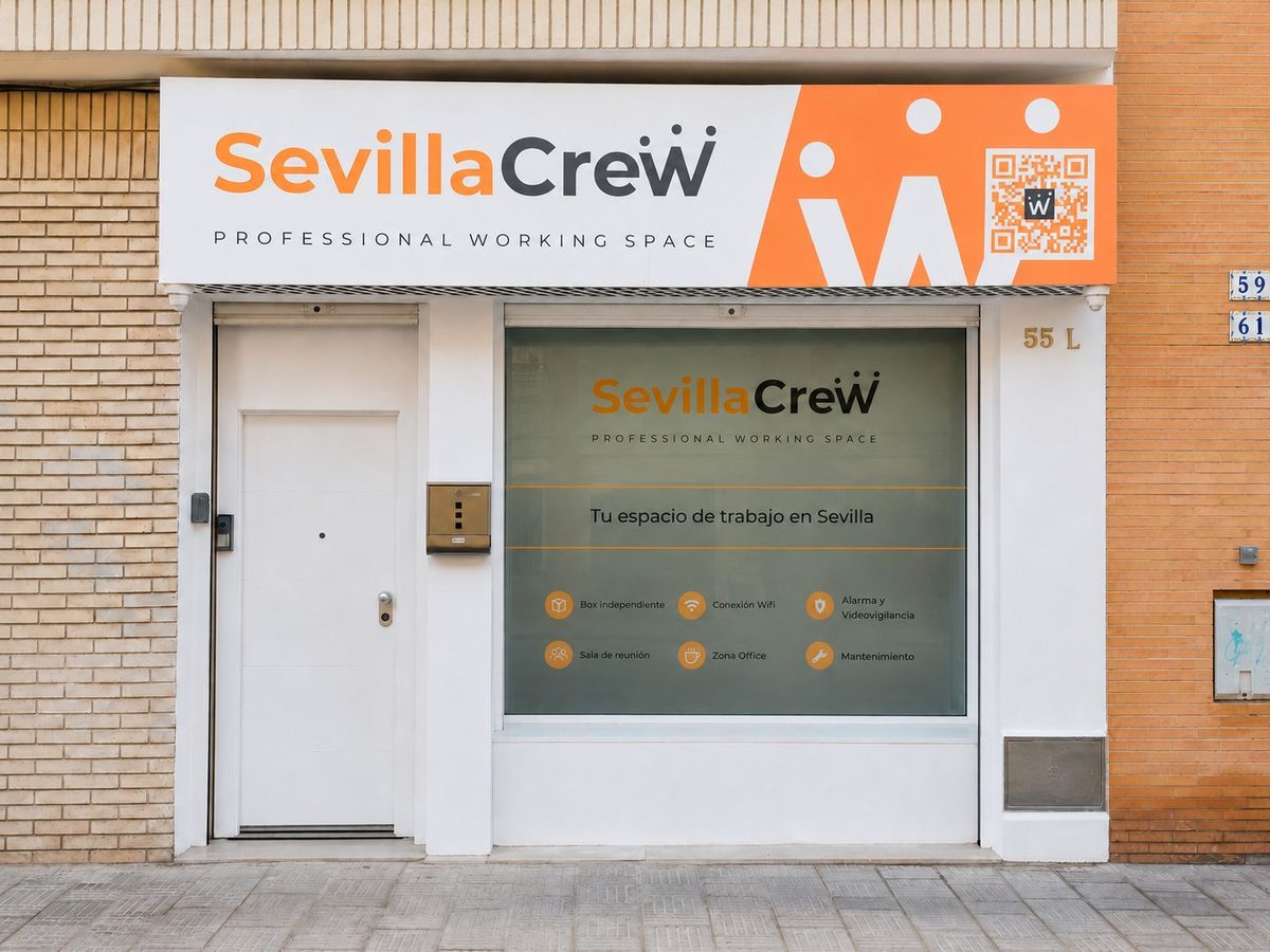 Coworking SevillaCrew en Calle Amante Laffón, 55, Bajo B, Sevilla